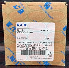 Eaton CE15FNS3AB 3P 120V Size F Contactor New In Box USA Stock