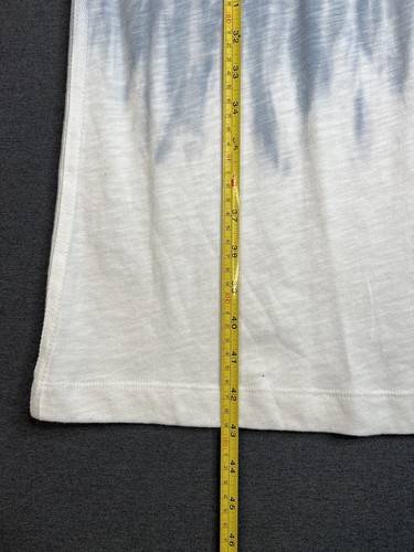 SPLENDID Tank Dress Cotton Viscose Racer Back Swim CoverUp White Tie-Dye Women M - Picture 9 of 12