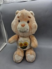 Kenner Care Bear Friendship Bear 1983 Pink Peach Plush Sun Flowers Hearts 13