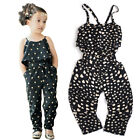 Kids Baby Girl Leopard Crop Tops Shirt Romper Jumpsuit Outfits Clothes Suit Set