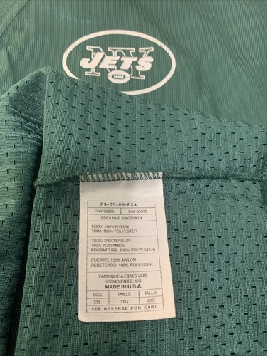 NFL Jets K Johnson New York Jets Men’s Jersey SIZE XXL MADE IN USA Green Vintage - Picture 8 of 12
