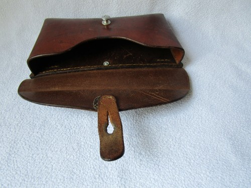Ledertasche braun Leder Tasche Munitionstasche seltene Gürteltasche Schweiz 64 - Picture 7 of 8