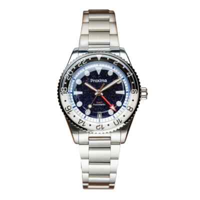 PX1720 39Mm NH34 GMT Men Luxury Watch Aventurine Gemstone Dial