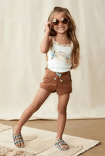 Matilda Jane Girls Enchanted Garden Frances French Terry Shorts Size 8