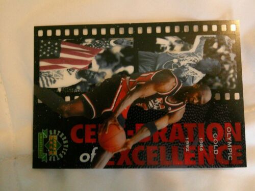 Michael Jordan 1998 cubierta superior celebración de la excelencia oro olímpico 0968/2500 - Imagen 2 de 3