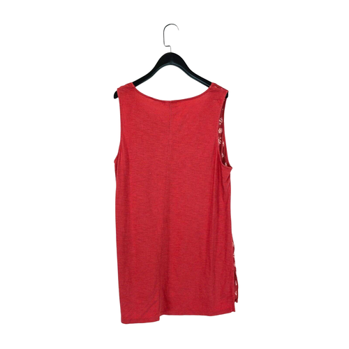 Fat Face Red Coral Aztec Sleeveless Vest Top - Size 14 - Picture 7 of 13