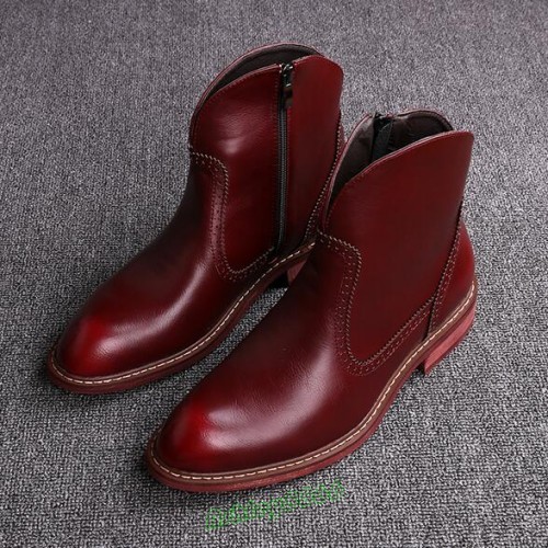 Una breve stivali punta Uomo zip accento polacco colori a punta stivali le scarpe da punk vintage 5abf1a Una breve stivali punta Uomo zip accento polacco colori a punta stivali le scarpe da punk vintage 5abf1a
