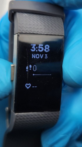 Fitbit Charge 2 Heart Rate Small Gray Band w/ Charger - CRACKED SCREEN #O01 - Picture 13 of 13