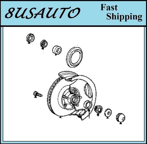 FRONT Wheel Bearing & Seal Set Fit Mazda B2300 & B2500 2WD 1995-2009 - Foto 2 di 3
