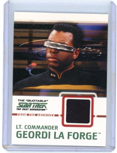LT. GEORDI LA FORGE 2005 Rittenhouse QUOTABLE STAR TREK #C5 USED COSTUME CARD - Picture 1 of 2