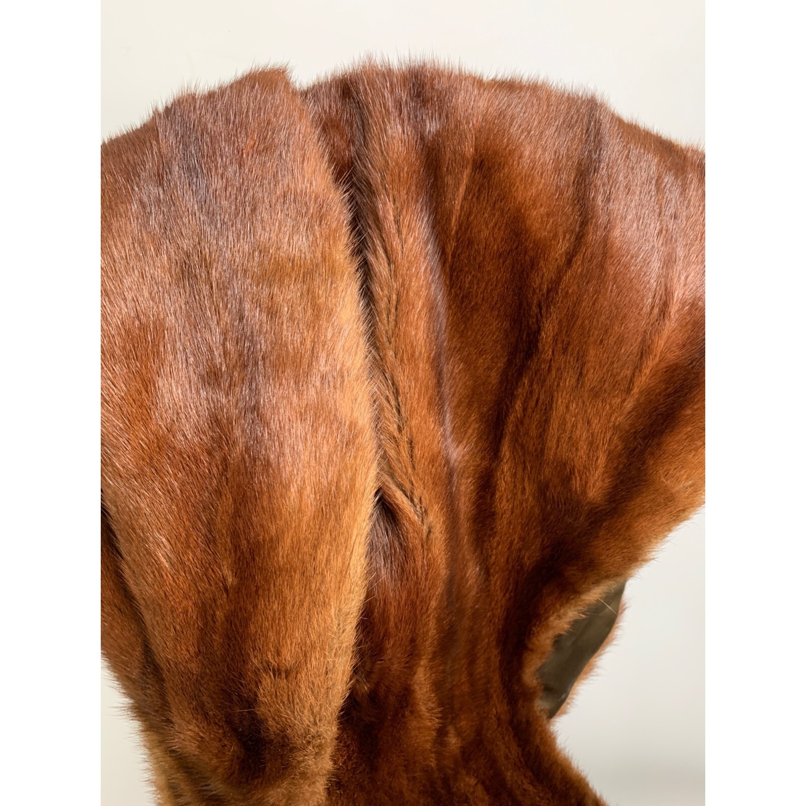 Vintage Brown Genuine Mink Fur Wrap Shawl Fur Sto… - image 8