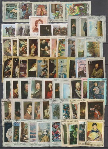 Russland 1944-83, nur GEMÄLDE, 174st. + 7SS, gebraucht/CTO, 4 Scans - Bild 2 von 4