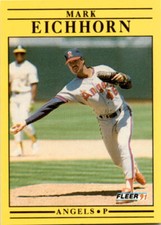 1991 Fleer Mark Eichhorn #311b California Angels
