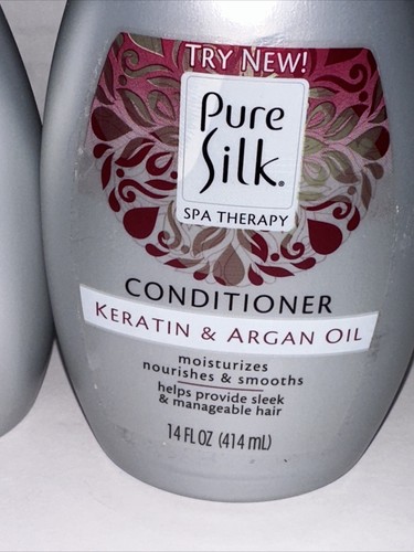 Acondicionador de seda pura con aceite de queratina y argán, 14 oz lote de 2 B15 - Imagen 6 de 20