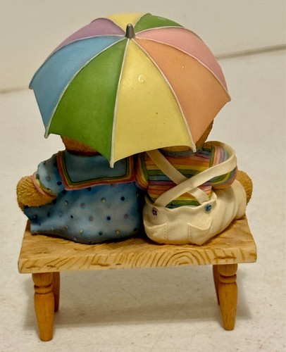 1997 Cherished Teddies Carter & Elsie We're Friends Rain Shine Enesco #302791 - Foto 3 di 4