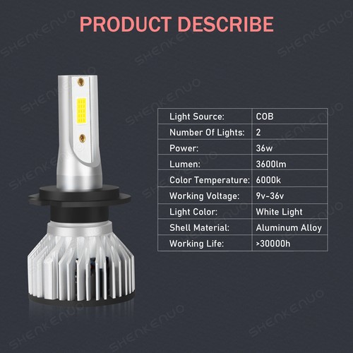 For Kia Soul 2012-2013 Kit H7 H11 LED Headlight 881 Fog Light Combo White Bulbs - Picture 4 of 12