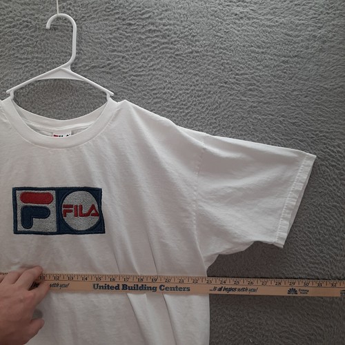 Vintage Fila Shirt Adult Extra Large White Streetwear Grunge Skater 1990s Y2K - Picture 3 of 9
