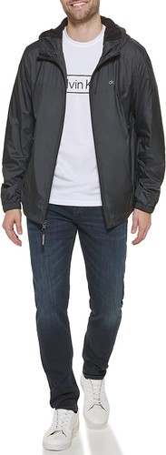 Chaqueta de plumón abrigo polar con capucha Calvin Klein para hombre (negro, XL) - Imagen 7 de 10