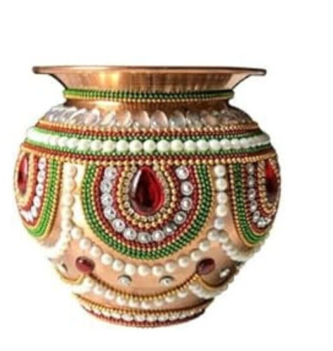 Designer Bronze Kalash for Puja - 4 inch - Picture 3 of 4