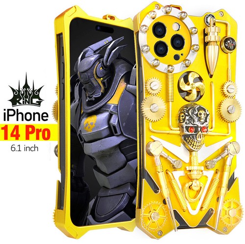 For iphone 15 14 13 12 Pro max Plus Gears Metal Armor shockproof Back Case - Picture 13 of 16