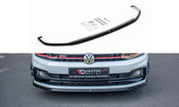 CUP Spoilerlippe Schwarz FüR VW Polo GTI MK6 Frontspoiler Schwert Frontlippe V3