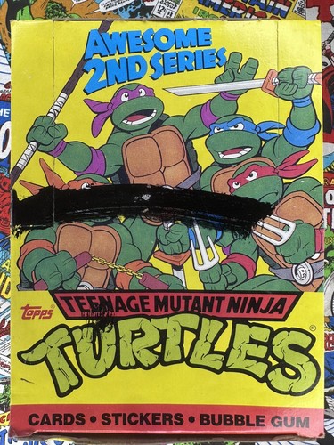 1990 Topps TMNT Teenage Mutant Ninja Turtles Series 2 Open/Damaged Box 48 Packs - Picture 1 of 3