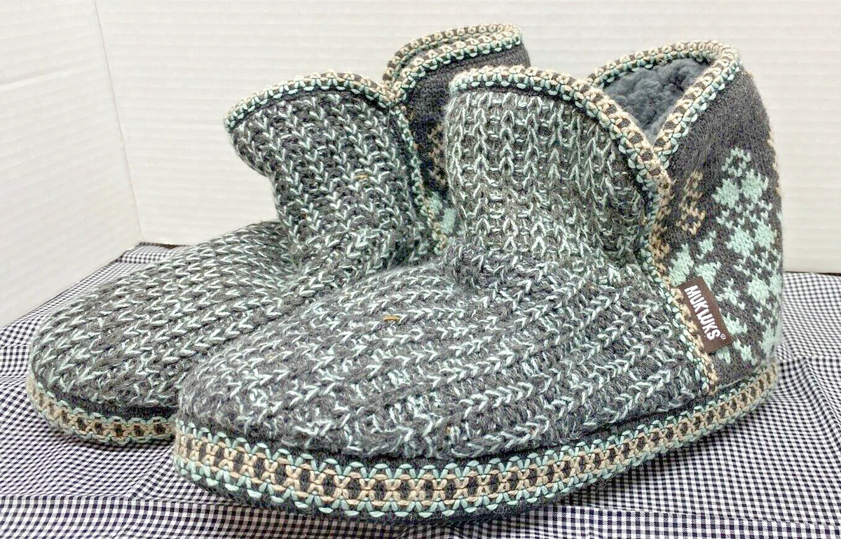 Muk luks women's store leigh bootie slippers