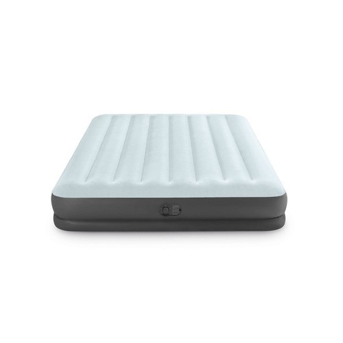 Intex Luftmatratze aufblasbar kompakt QUEEN Mid Rise 12" interne USB Pumpe