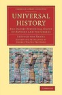 Universal History: The Oldest Historical Group of Nations and the Greeks by Leopold von Ranke (Paperback, 2014)