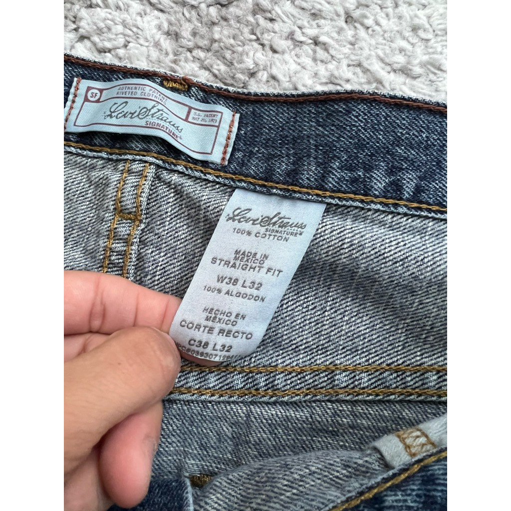 Levis Jeans Mens 38x30 Blue Straight Fit Regular … - image 10