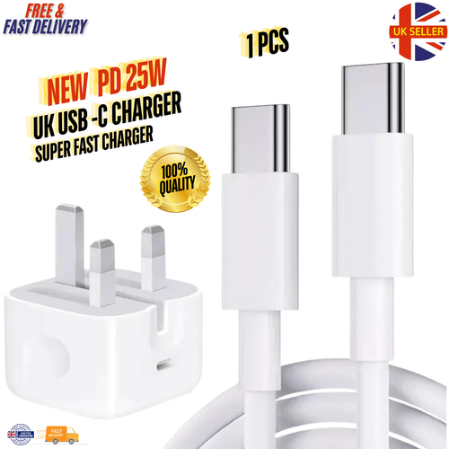 UK 25W Faltbarer Schnellladeadapter & 1 m Kabel, Universal High-Speed Charging - Bild 1 von 3