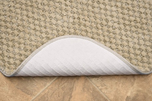Cabernet Nylon Washable Bath Rug 24inch By 40inch Linen - Picture 3 of 5