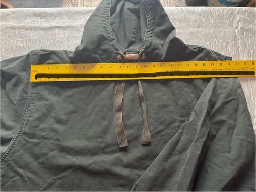 Vtg Abercrombie & Fitch Co XL Cotton Anorak Gunner Smock Pullover Military Green - Picture 17 of 21