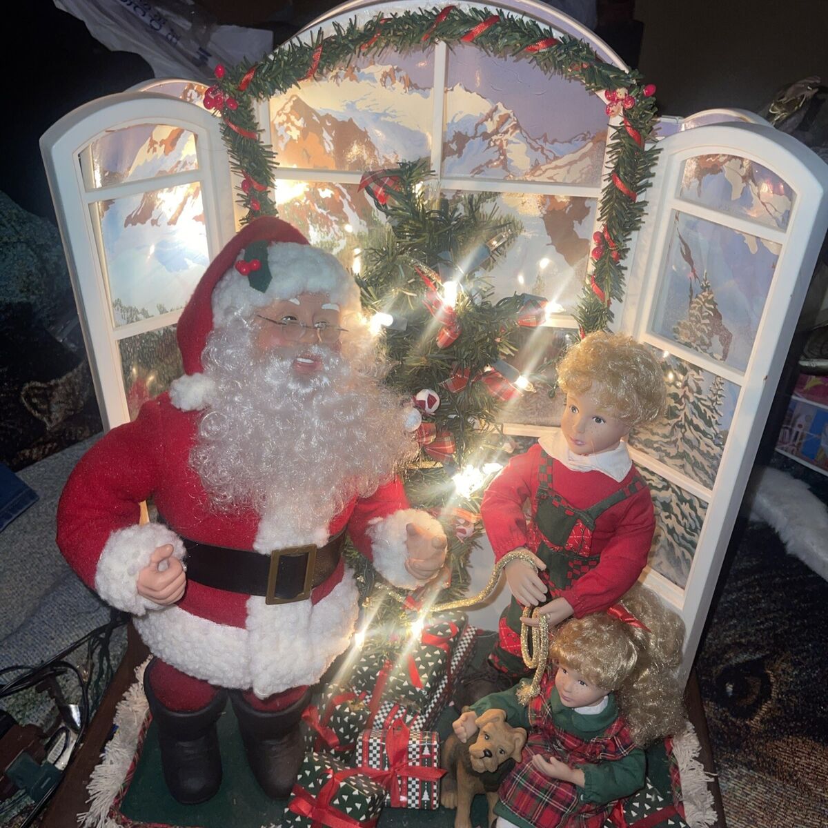 Vintage Smile Ind LTD 1996 Animated Musical Santa And Kids Vintage Smile Ind LTD 1996 Animated Musical Santa And Kids