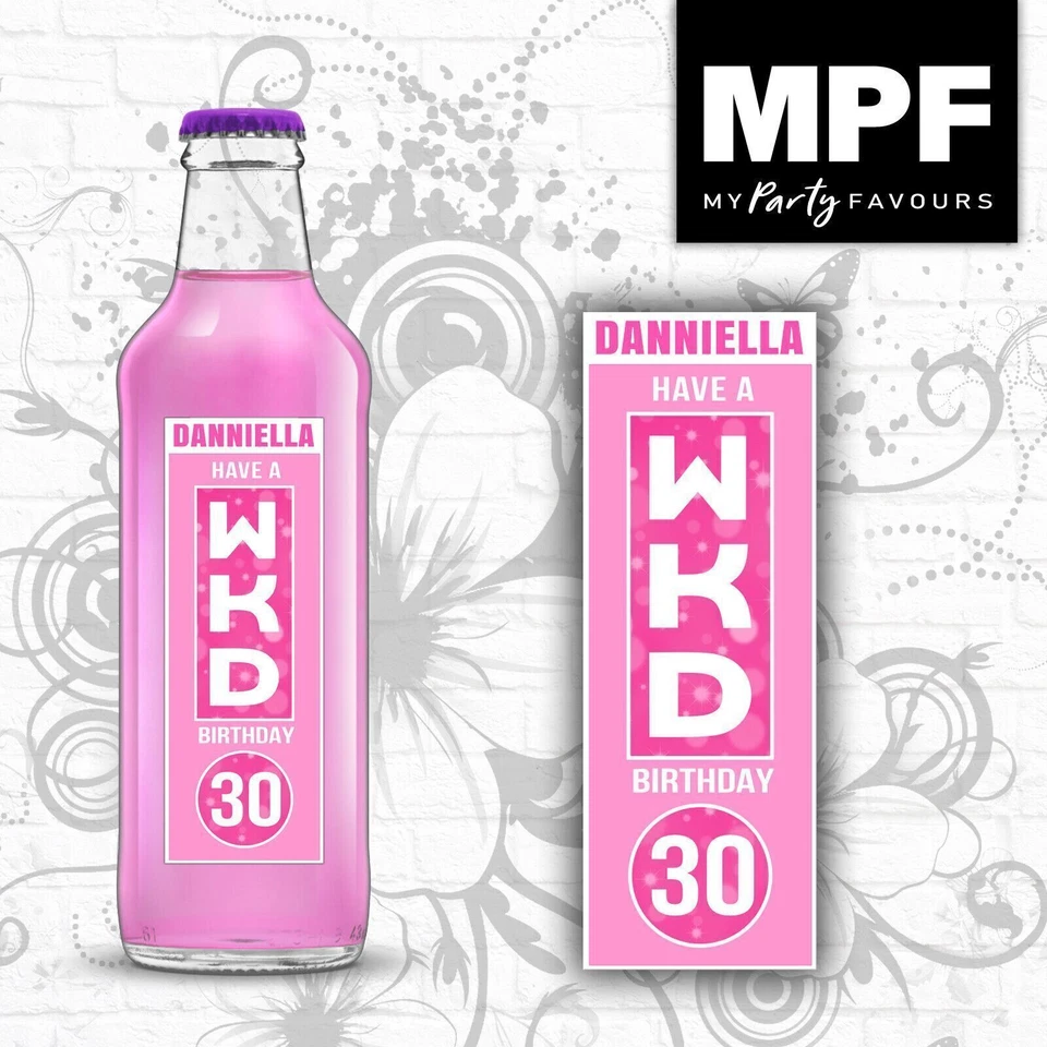 Personalised WKD Birthday Bottle Label Sticker 700ml - LARGE - 6 Styles - Image 2 of 4