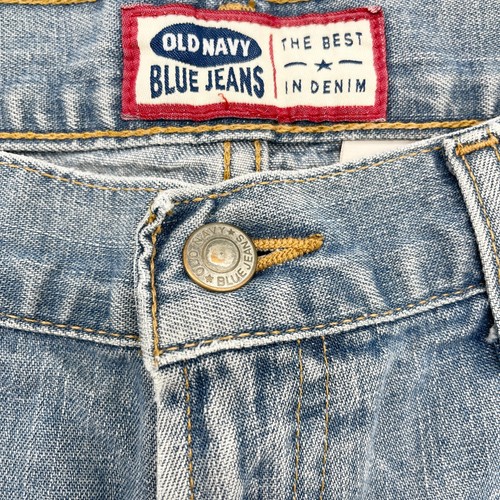 Y2K Old Navy  Womens Jeans Size 10 Low Rise 2001 Light Wash Straight Minimalist - Picture 6 of 12
