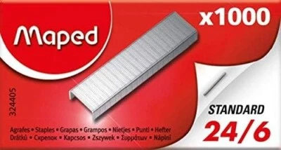 1000 Staples 24/6 | Durable Galvanized Staples for Office, School & Home Use