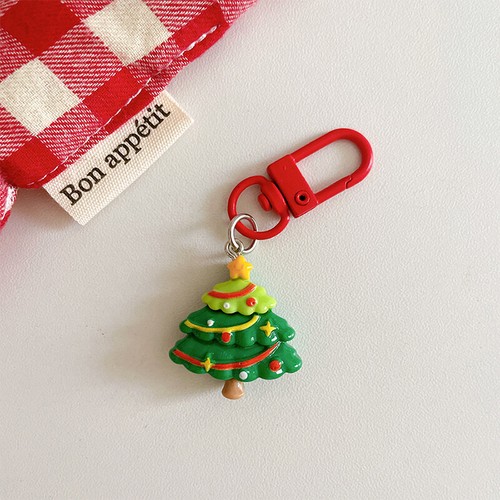 Fashion Christmas Keychain Creative Santa Claus Elk Christmas Tree Keyring 2024 Gifts