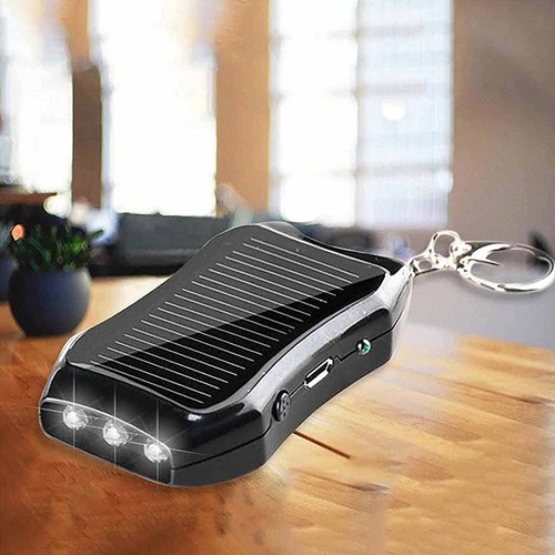 1500mAh Mini Solar Power Bank Portable Charger With Flashlight Keychain - Picture 7 of 14