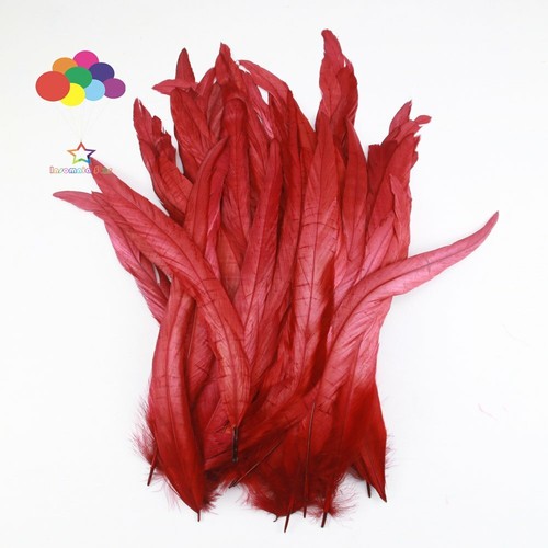 23 Farben verblassen Plume 100 Stck. 25-45 cm/10-18 Zoll Hahn Schwanz Natur Huhn Zum Selbermachen - Bild 2 von 35
