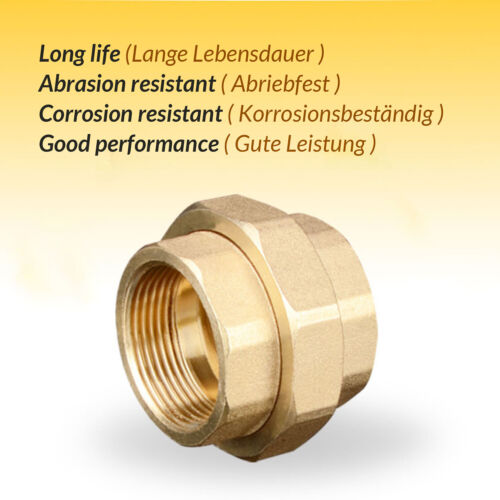 Brass Fitting Straight Flat Sealing IG/AG Thread Fitting 1/8 to 1-Inch - Picture 3 of 25