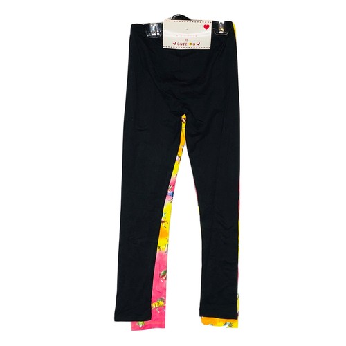 Girls Twin Pack by Cutie 4 U Black Multi Color Unicorn Stars Leggings 2 Pairs 4 - Picture 4 of 4