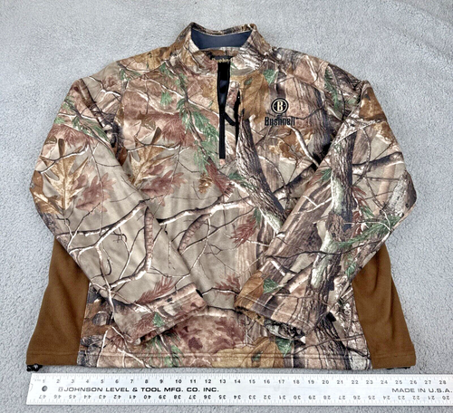Bushnell Realtree Felpa Uomo Pile Pullover Giacca Mimetica XL Caccia 1/4 Zip - Foto 4 di 14