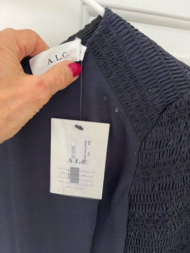 A.L.C. NWT $525 Alexa Midnight Belled sleeved Dress sz 2 - Picture 9 of 12