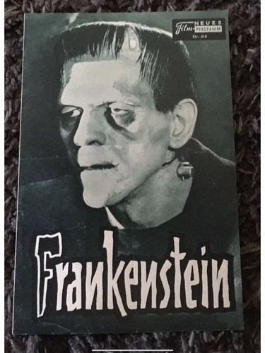 FRANKENSTEIN Austrian Original program R1957 Boris Karloff as the monster!