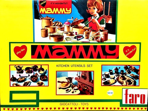 Vintage neu ""Play Like Mammy"" Töpfe & Pfannen Spielset Made in Italy von Giocattoli Toys - Bild 10 von 10