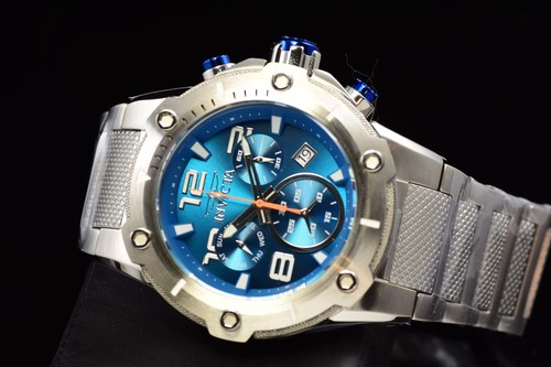 Invicta Men's Speedway Chronograph Blue Dial Swiss Quartz Stainless Steel watch - 第 7/10 張圖片