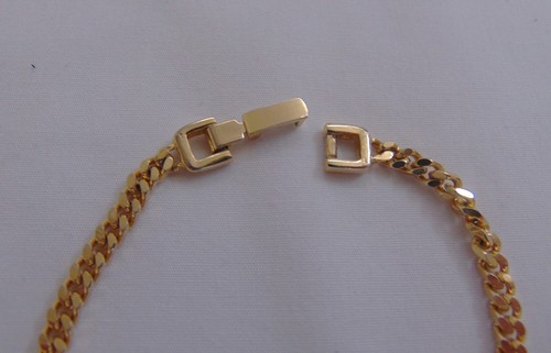 Vintage 1980's Gold Tone Bracelet Faux Rhinestones Initial "V" New #48 - Bild 5 von 5