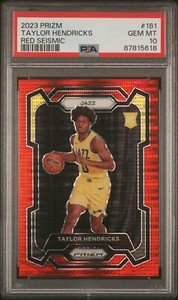 Taylor Hendricks 2023 Panini Prizm Red Seismic ROOKIE /299 #161 PSA 10