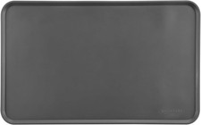 Amazon Basics Waterproof Anti-Slip Silicone Cat  Dog Food Mat, Pet Mats Gray